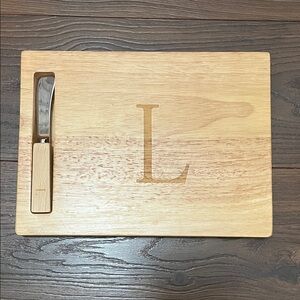Monogrammed Cheese Board with Knife